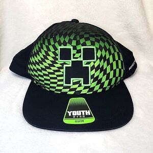 Youth Mindcraft Green Adjustable Cap
